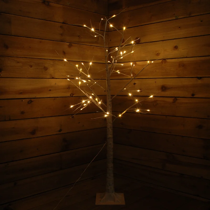 Christmas Pine Tree 1.8m Twinkling Birch Tree with Warm White LEDs