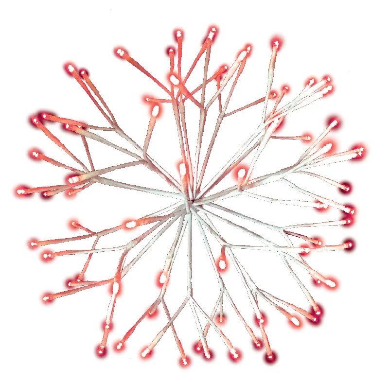 Christmas Wrapping 16" Starlight Cluster with72 LED Red Lights