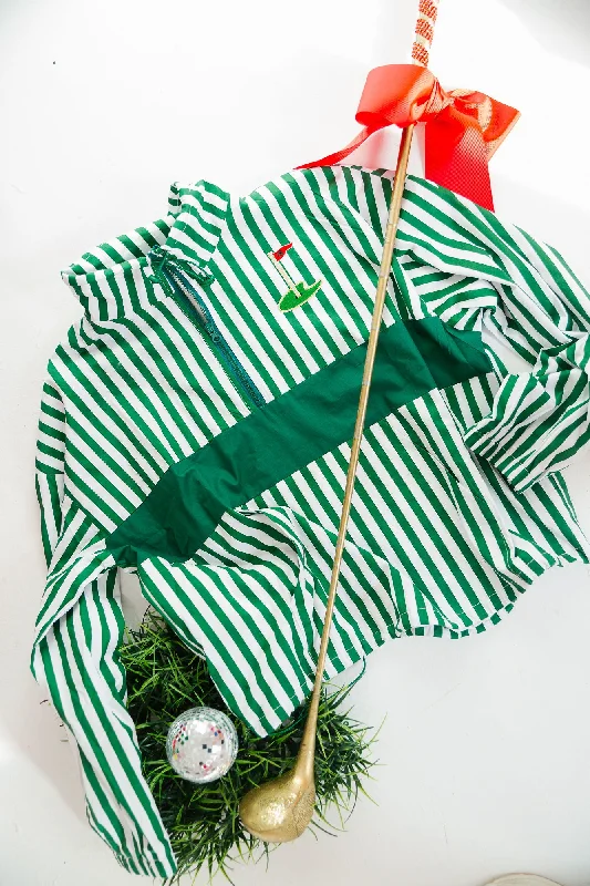 Christmas Homemade Gingerbread 18TH HOLE GREEN STRIPED JACKET
