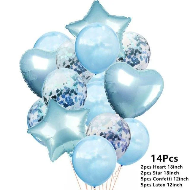 14pcs-Blue Confetti