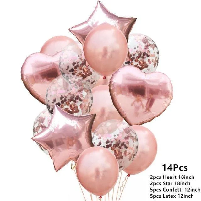 14pcs-Rose Gold C