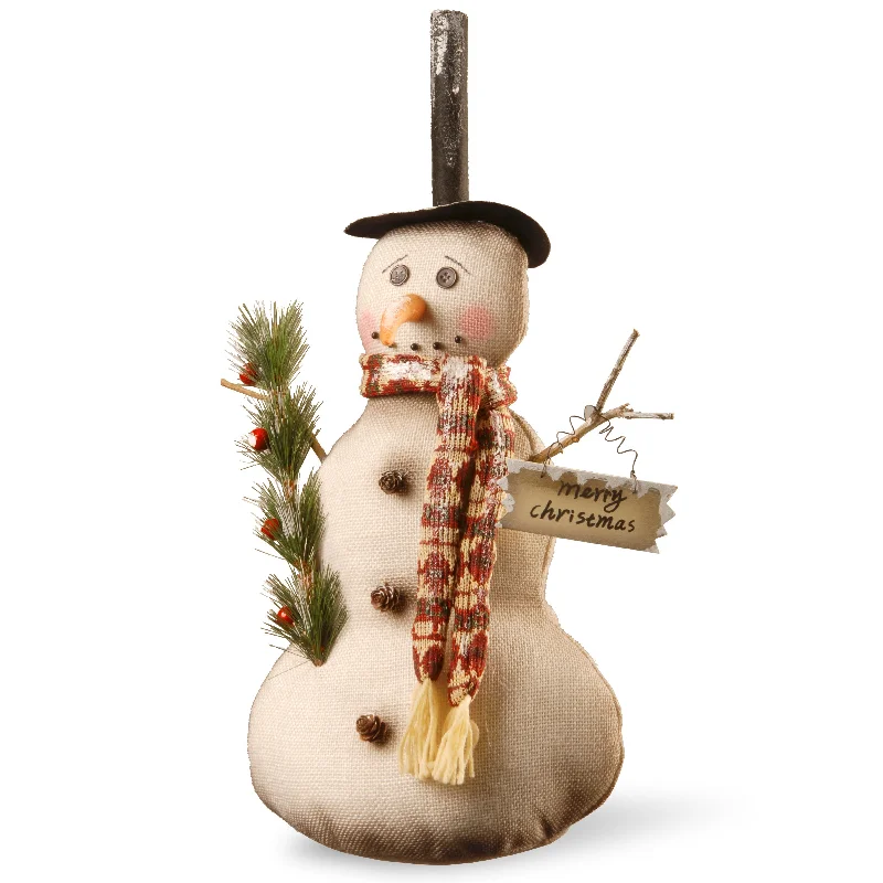 Christmas Feast 20 in. Fabric Snowman