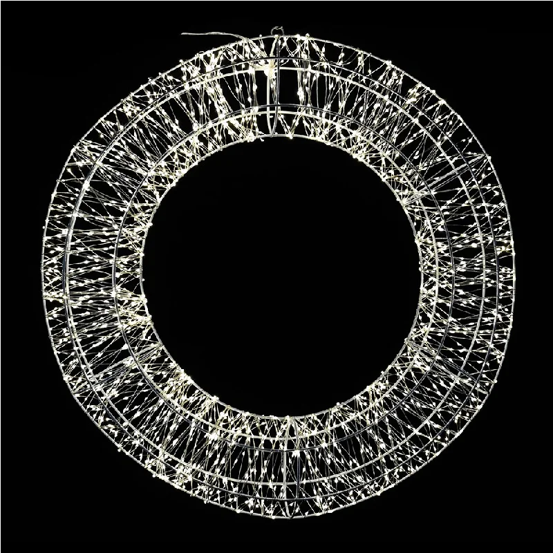 Christmas Countdown 2000 LED 58cm Lit Wreath - Mains Operated