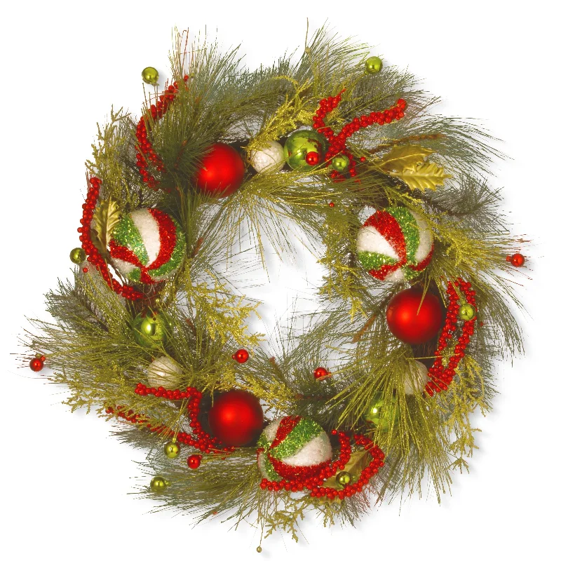 Christmas Songs 30 in. Christmas Ball Wreath