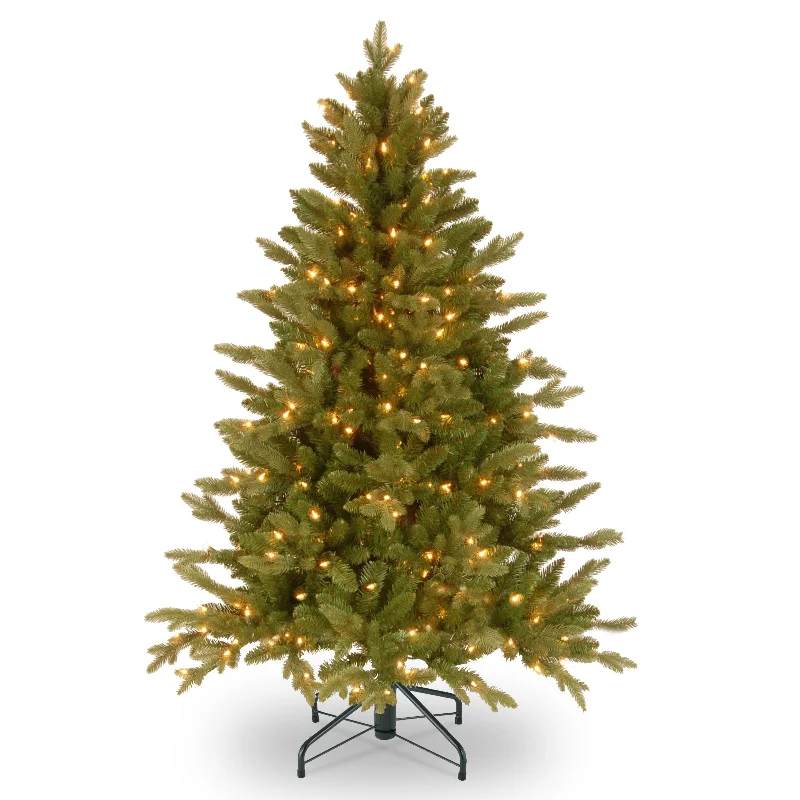 Christmas Family Time 4.5 ft. Pre-Lit Avalon Spruce Medium Tree with Clear Lights
