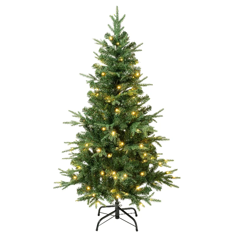 Christmas Garland 4.5 ft. Pre-Lit Duxbury Light Green Tree with Warm White LED Lights Christmas Garland 4.5 ft. Pre-Lit Duxbury Light Green Tree with Warm White LED Lights