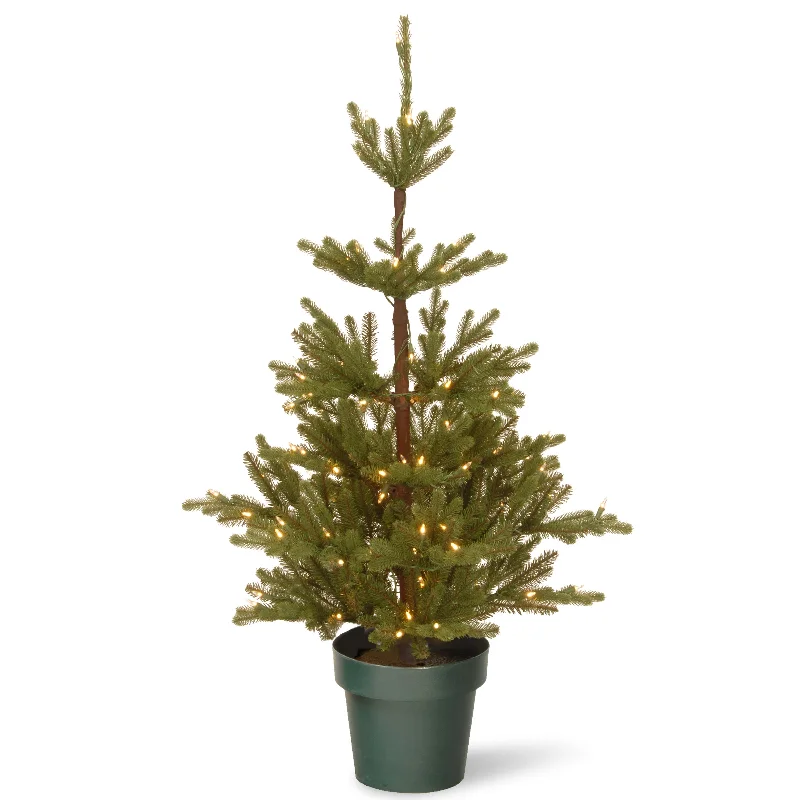 Christmas Hot Chocolate 4 ft. Pre-Lit Imperial Spruce Tree with Clear Lights