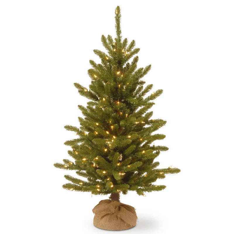 Christmas Enchanting Celebrations 4 ft. Pre-Lit Kensington Fir Tree in a Burlap Sack with Clear Lights Christmas Enchanting Celebrations 4 ft. Pre-Lit Kensington Fir Tree in a Burlap Sack with Clear Lights