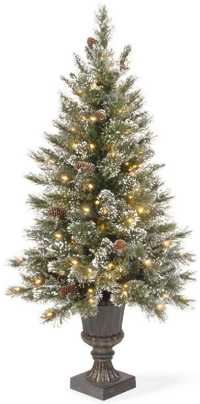 Christmas Holiday Gathering 4' Crystal Elegance Pre-Lit Artificial Entrance Tree