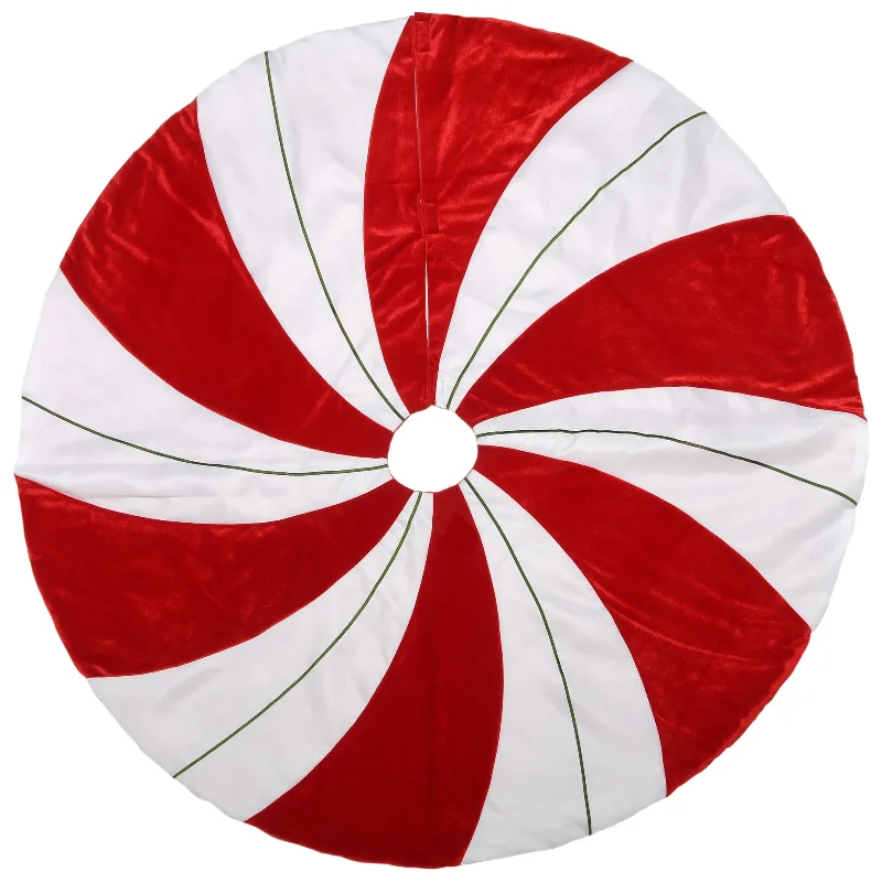 Holiday Fun 52 in. General Store Collection Peppermint Tree Skirt