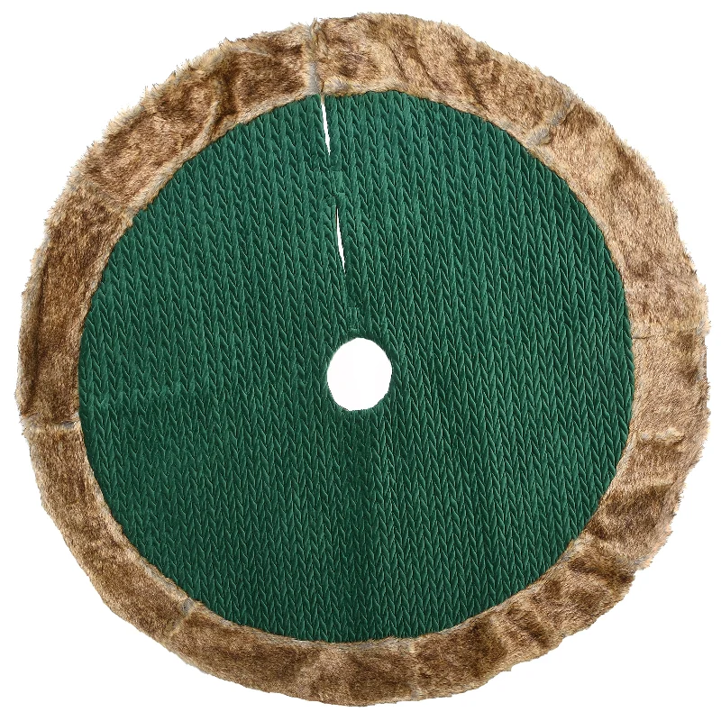 Christmas Bells 52 in. Rural Homestead Collection Quilted Tree Skirt