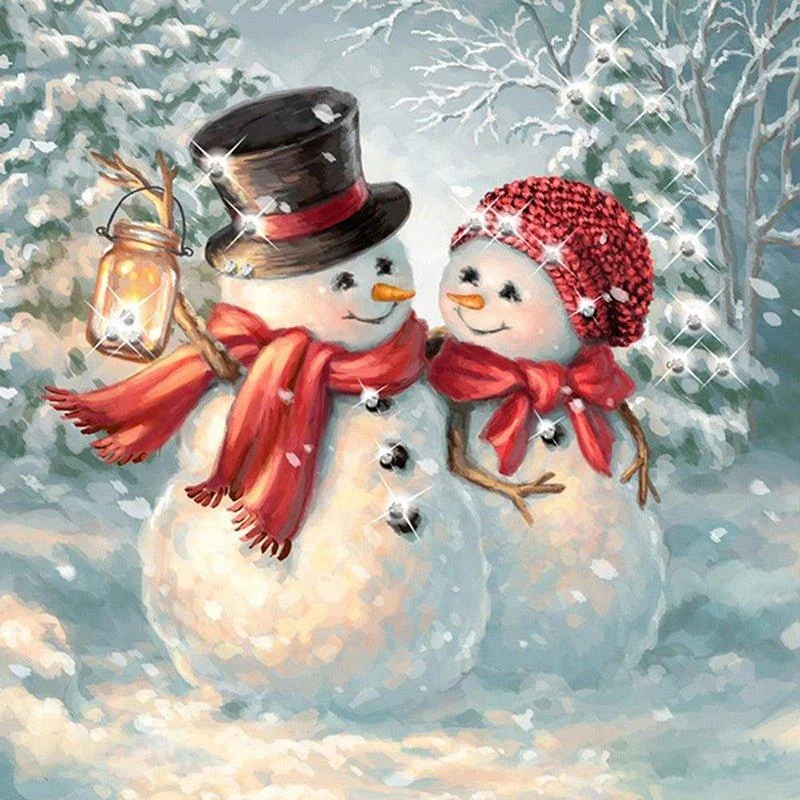 Christmas Festive Night Lights 5D Snowman Couple Diamond Painting Kit – Full Resin Rhinestone DIY Canvas Art Christmas Festive Night Lights 5D Snowman Couple Diamond Painting Kit – Full Resin Rhinestone DIY Canvas Art