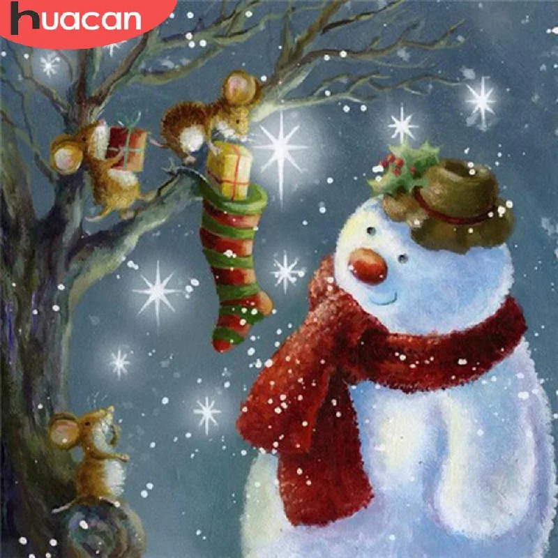 Christmas Party New 5D Snowman Diamond Painting