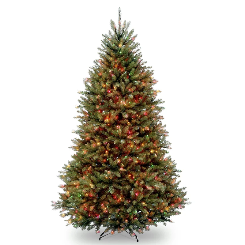 Christmas Gift Wrapping Fun 6.5 ft. Pre-Lit Dunhill Fir Tree with Multicolor Lights
