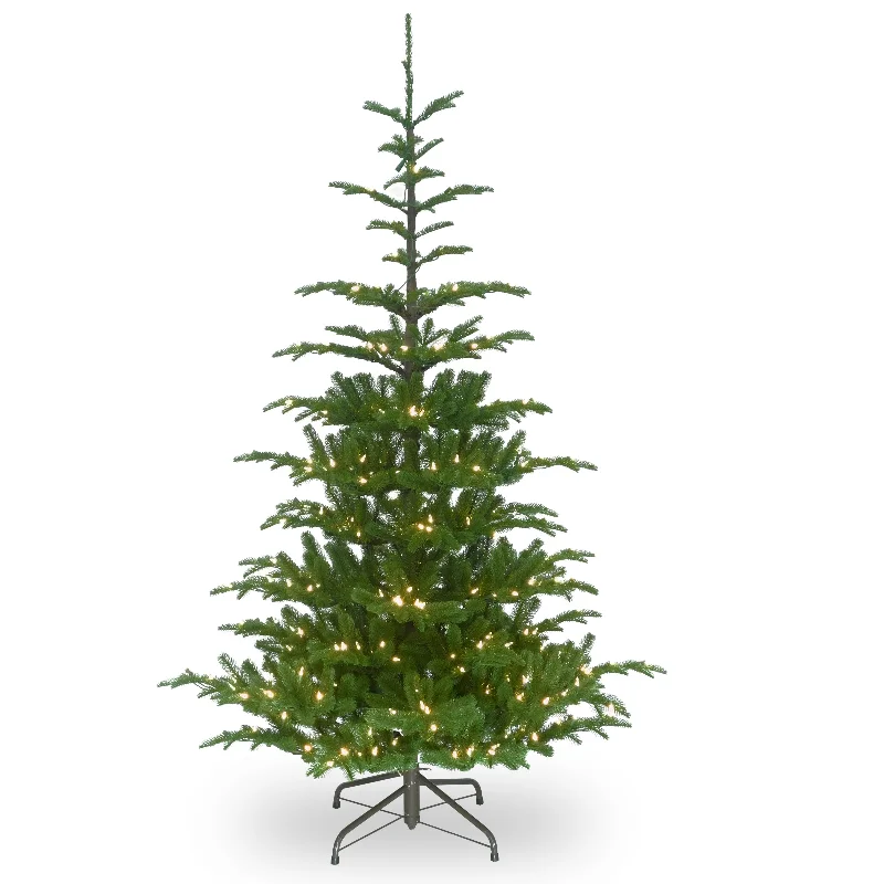Christmas Cozy Indoor Nights 6.5 ft. Pre-Lit Norwegian Spruce Tree with Clear Lights