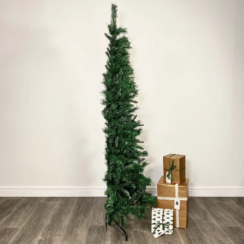 Christmas Holiday Gathering 6.5ft (2m) Dual Purpose Corner and Half Wall Artificial Plain Green Christmas Tree Christmas Holiday Gathering 6.5ft (2m) Dual Purpose Corner and Half Wall Artificial Plain Green Christmas Tree