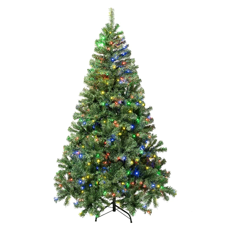 Christmas Jolly Time 6 ft. Pre-Lit Sagamore Tree with Multi LED Lights