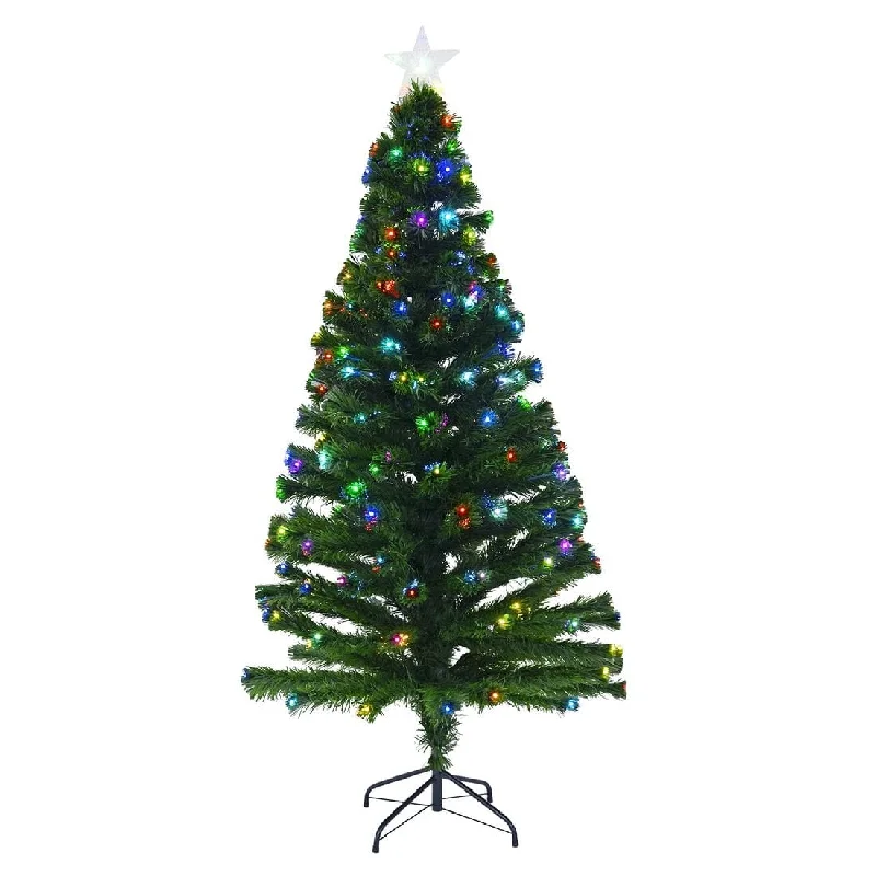 6ft Multi Colour Fibre Optic Pencil Tree With Star Topper