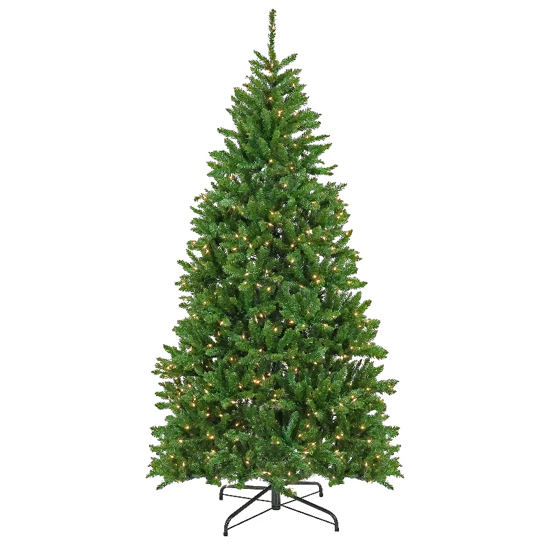 Christmas Wonderland 7.5 ft. Pre-Lit Chesterfield Spruce Tree with Clear Lights