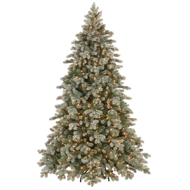 Christmas Twinkling Star Lights 7.5 ft. Pre-Lit Colorado Spruce Frosted Tree with Clear Lights Christmas Twinkling Star Lights 7.5 ft. Pre-Lit Colorado Spruce Frosted Tree with Clear Lights