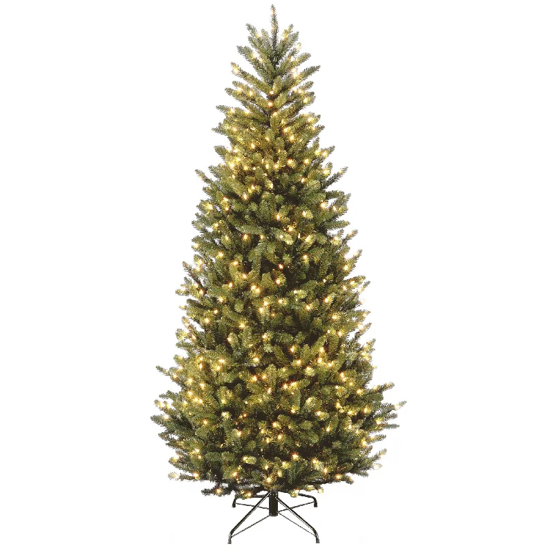 Christmas Wrapping 7.5 ft. Pre-Lit Natural Fraser Fir Slim Tree with Clear Lights