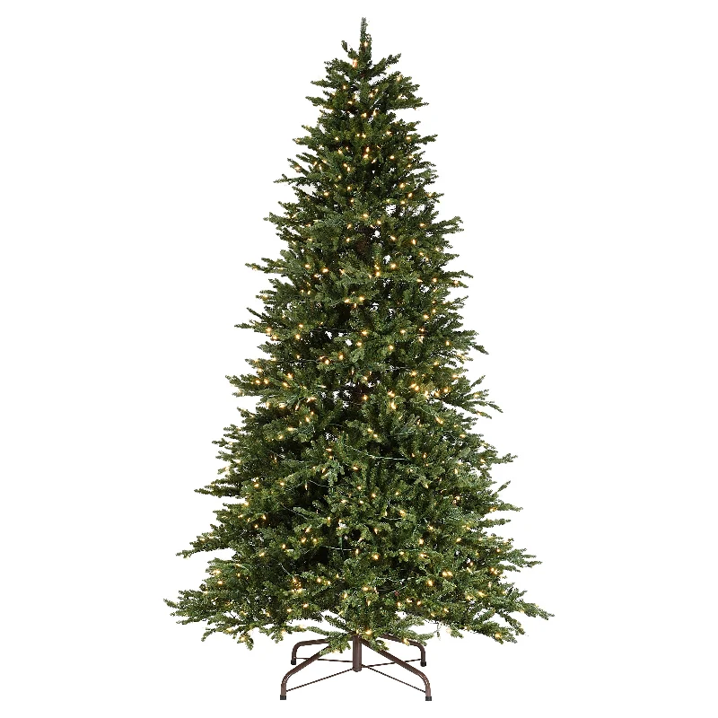 Christmas Dreamy Festive Vibes 7.5 ft. Pre-Lit Pomona Pine Slim Tree with Clear Lights