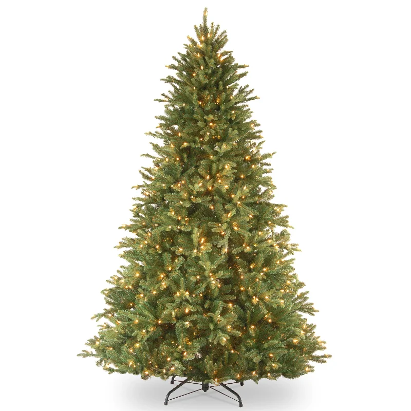 Christmas Festive Santa Hats 7.5 ft. Pre-Lit Tiffany Fir Tree with Dual Color LED Lights