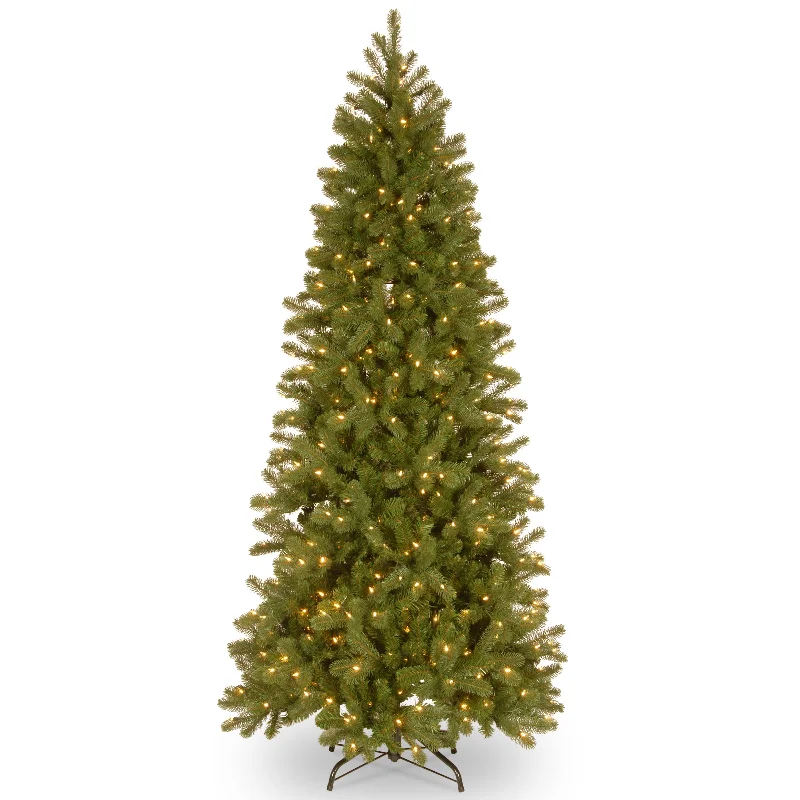 Christmas Celebration 7 ft. Pre-Lit Downswept Douglas Fir Pencil Slim Tree with Dual Color LED Lights Christmas Celebration 7 ft. Pre-Lit Downswept Douglas Fir Pencil Slim Tree with Dual Color LED Lights