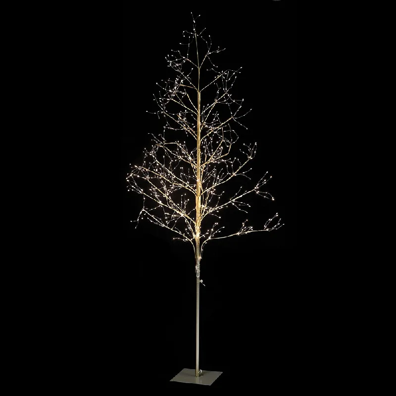 Christmas Cheer 7ft Lit Golden Outdoor Tree 213cm