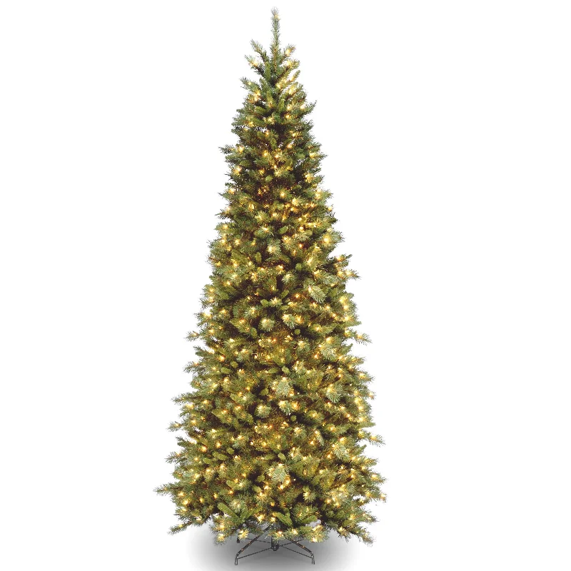 Christmas Baking 9 ft. Pre-Lit Tiffany Fir Slim Tree with Clear Lights - PVC Branch Tips Christmas Baking 9 ft. Pre-Lit Tiffany Fir Slim Tree with Clear Lights - PVC Branch Tips
