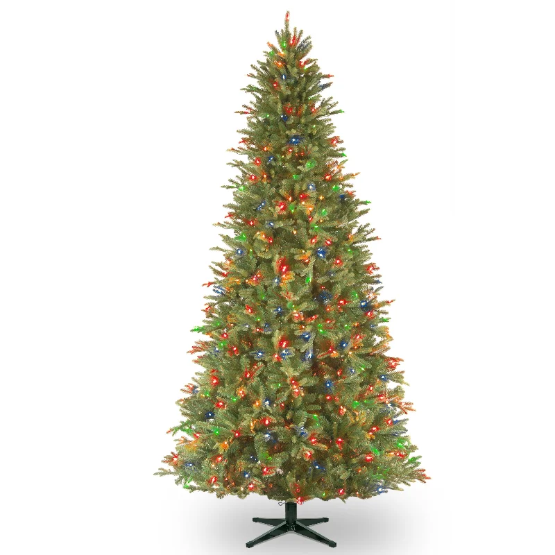 Christmas Sparkly Fairy Lights 9 ft. Pre-Lit Tiffany Fir Slim Tree with PowerConnect Multicolor Lights