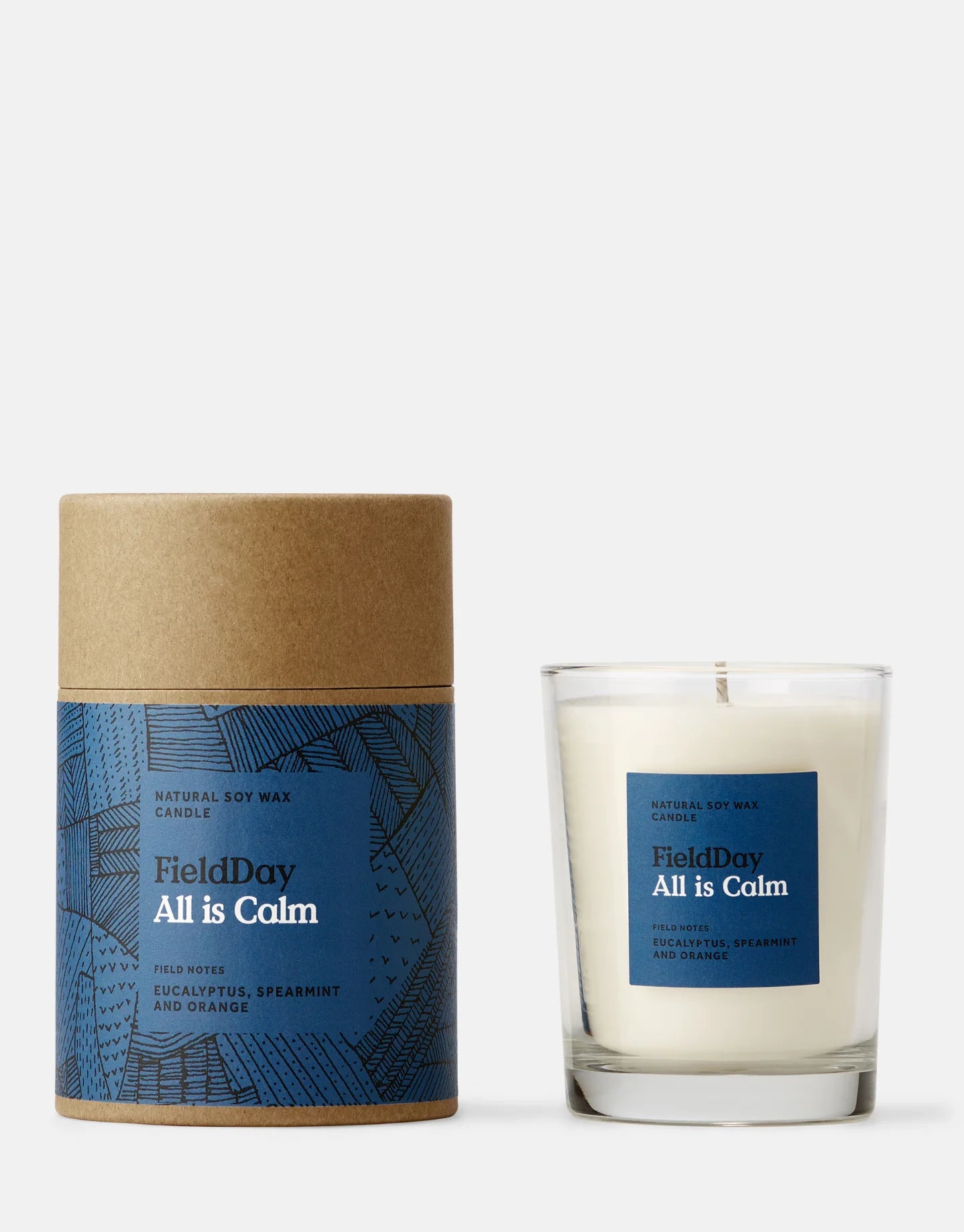 Christmas Glittery Star Decor All Is Calm Candle