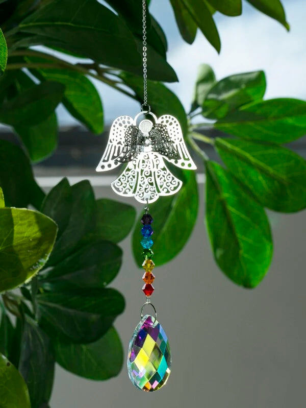 Christmas Traditions Angel Hanging Decor Item w/ Multicolored Beads