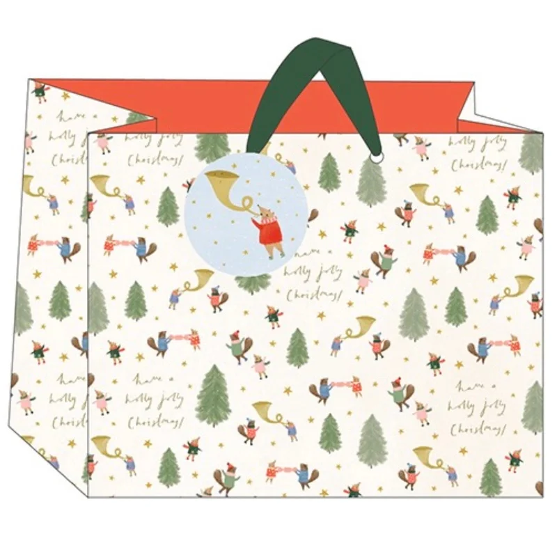 Christmas Festive Wonderland Animals Large Christmas Gift Bag