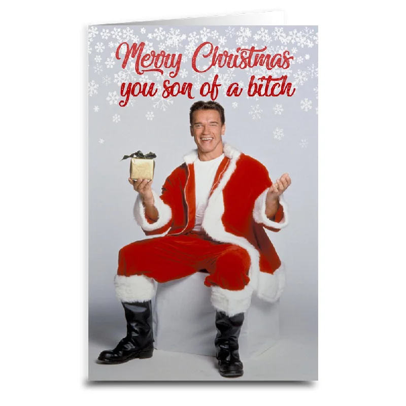 Christmas Peaceful Holiday Nights Arnold Schwarzenegger Christmas Card