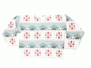 Christmas Cozy Indoor Fireplace Aztec Snowflakes-Large Christmas Sweater