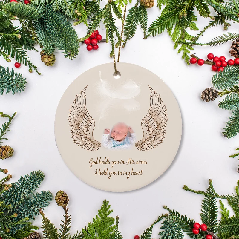 Baby Memorial Ornament - Angel Baby Custom Photo, Remembrance for Loss of A Child, Sympathy Gift, Infant Loss Bereavement Condolence| NOM160 Baby Memorial Ornament - Angel Baby Custom Photo, Remembrance for Loss of A Child, Sympathy Gift, Infant Loss Bereavement Condolence| NOM160