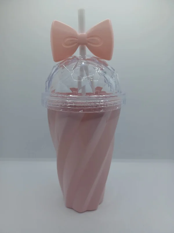 Christmas Fireplace Baby Pink Candy Girl cup w/ Straw - 16oz