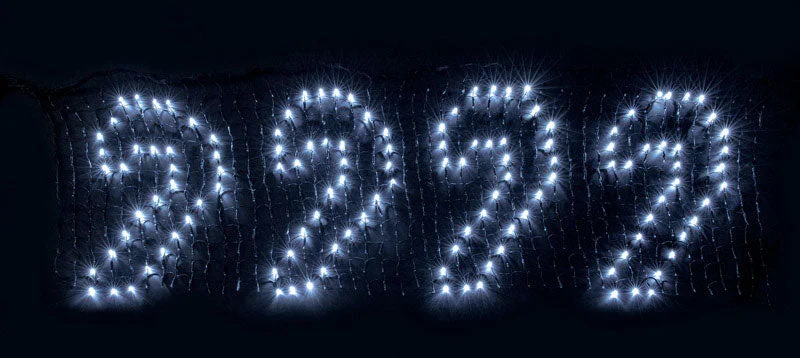 Christmas Pajamas Mr. Christmas White Metal Wall Mount LED Programmable Banner Christmas Decor 12 L x 7 H x 9 W in.