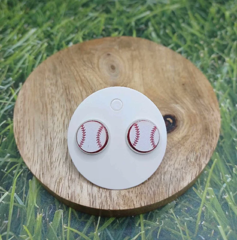 Baseball Acrylic Earrings