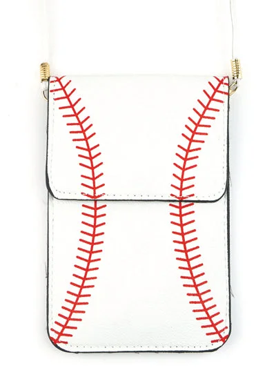 Christmas Feast Baseball Print Crossbody Bag