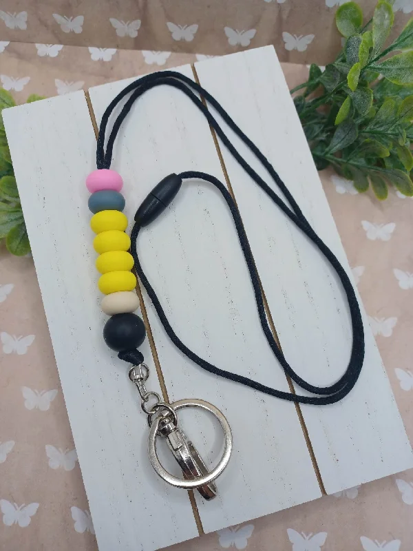 Christmas Storytelling Around Fire Beaded Lanyard w/ Pencil Style Beading