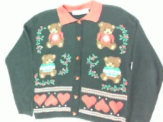 Beary Cute Holiday Love- Small Christmas Sweater