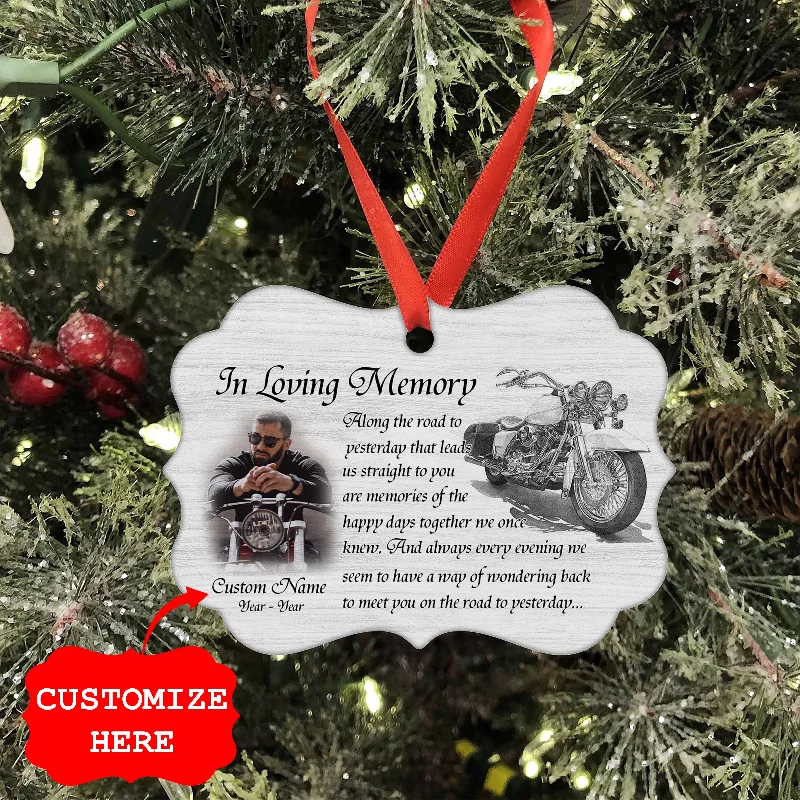 Biker Memorial Christmas ornament Medallion Metal Ornament Motorcyle Bike loss sympathy gift NOM253 Biker Memorial Christmas ornament Medallion Metal Ornament Motorcyle Bike loss sympathy gift NOM253