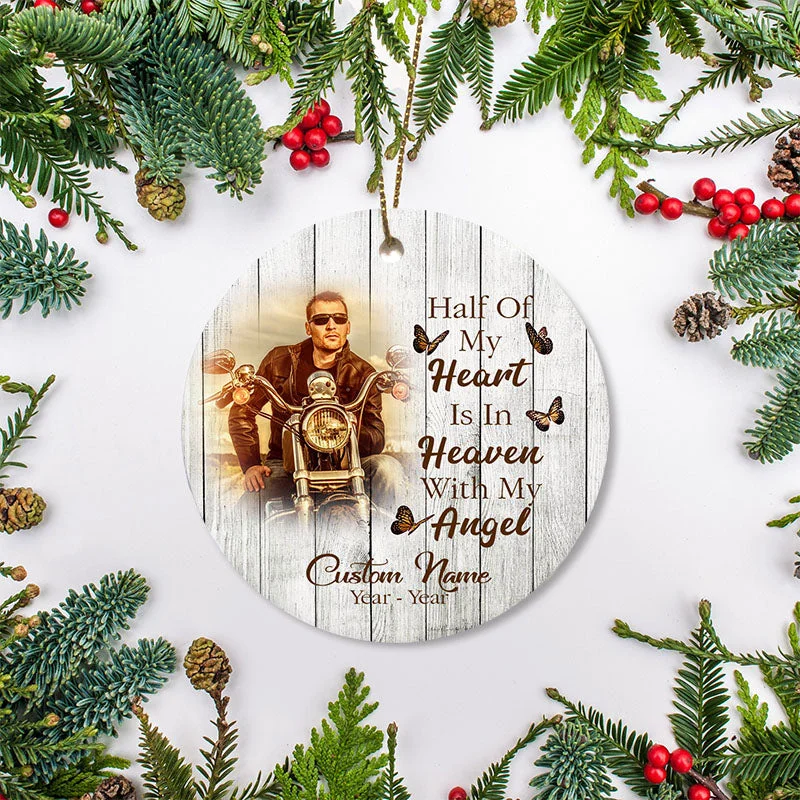 Biker Remembrance Ornament Personalized Motorcycle Ornament Sympathy Memorial Gift For Loss Of Dad ODT70 Biker Remembrance Ornament Personalized Motorcycle Ornament Sympathy Memorial Gift For Loss Of Dad ODT70