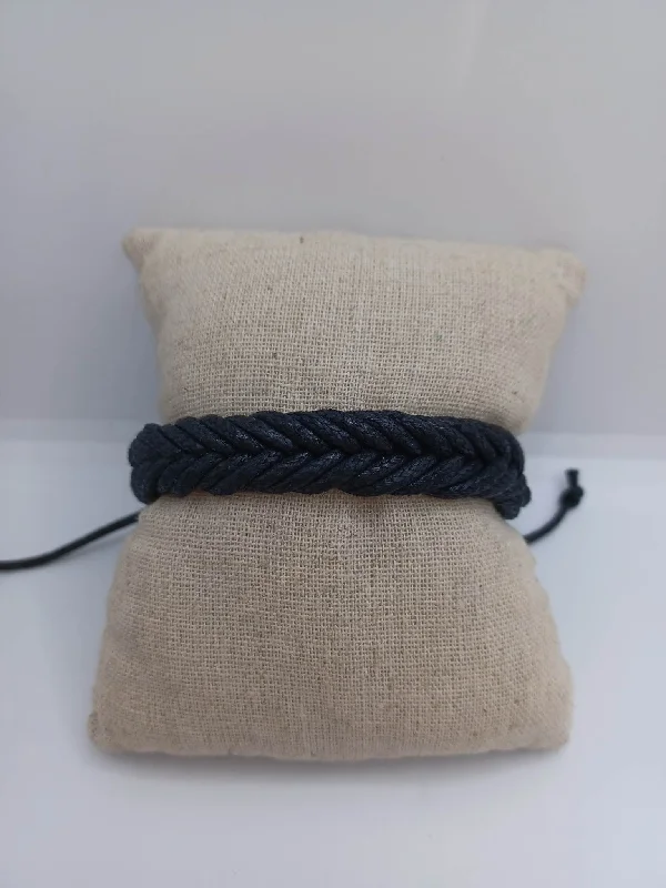 Christmas Eve Black Fishtail Braided Bracelet