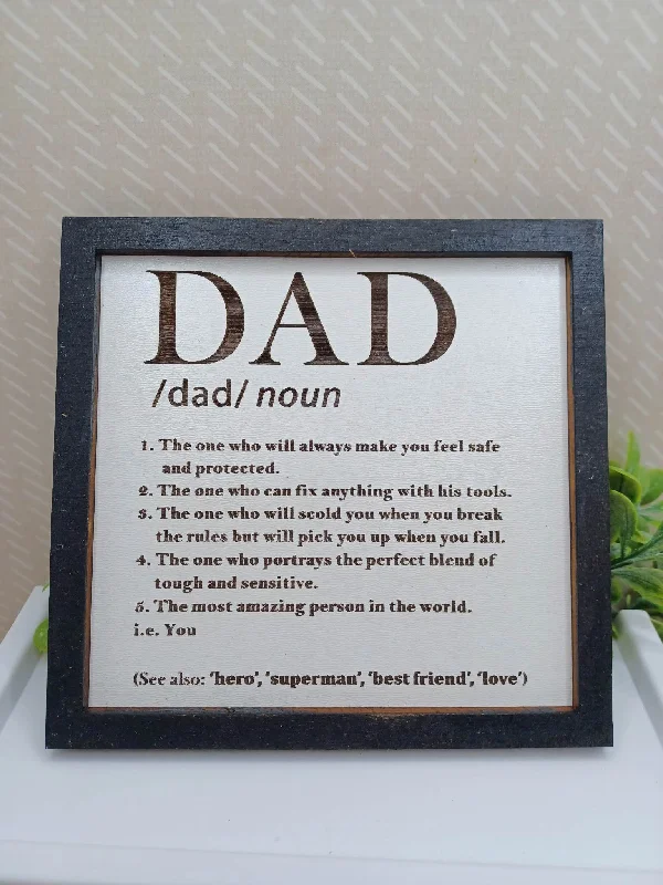 Christmas Bells Wooden Dad Sign - Black