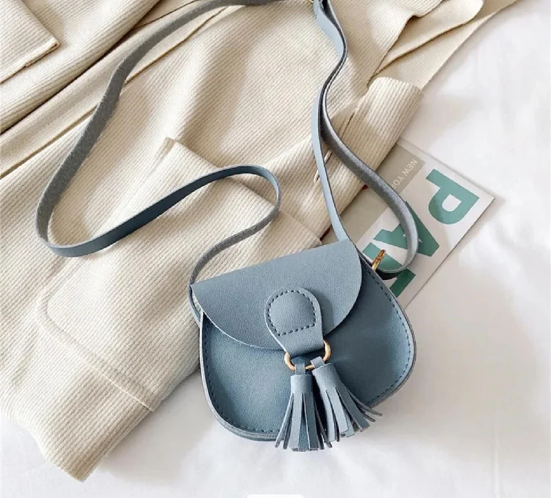 Blue Crossbody Purse w/ Tassel