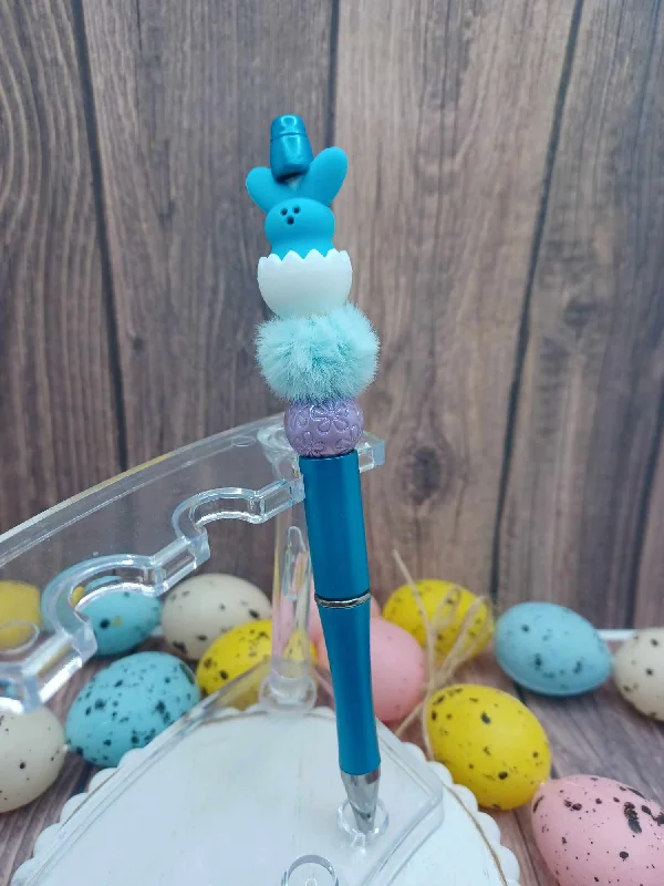 Christmas Family Holiday Movie Night Blue Easter Peep Beaded Ink Pen