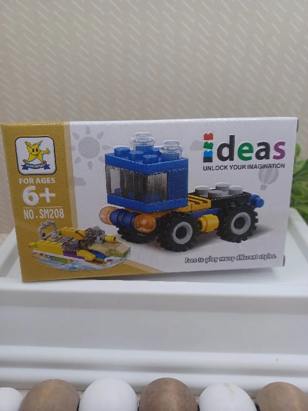 Christmas Baking Blue Truck Building Block Set